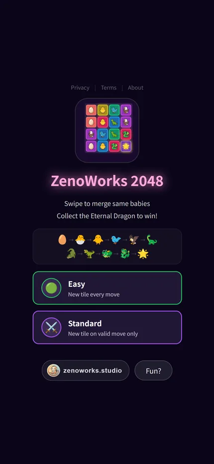 ZenoWorks 2048｜Title screen