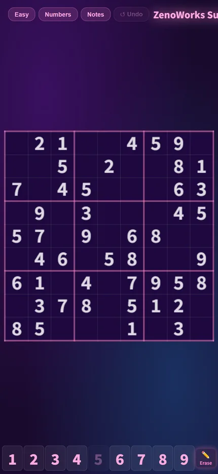 ZenoWorks Sudoku｜Notes mode